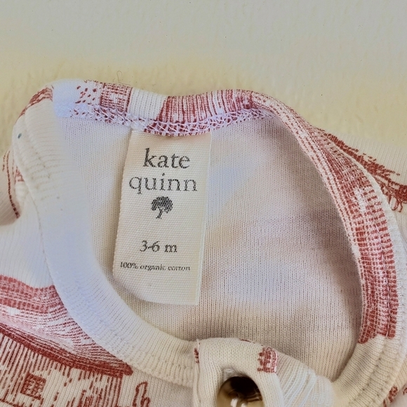 Kate Quinn Organics Short-sleeve Henley Short Romper Barn Baby 3-6 Months - Picture 3 of 3